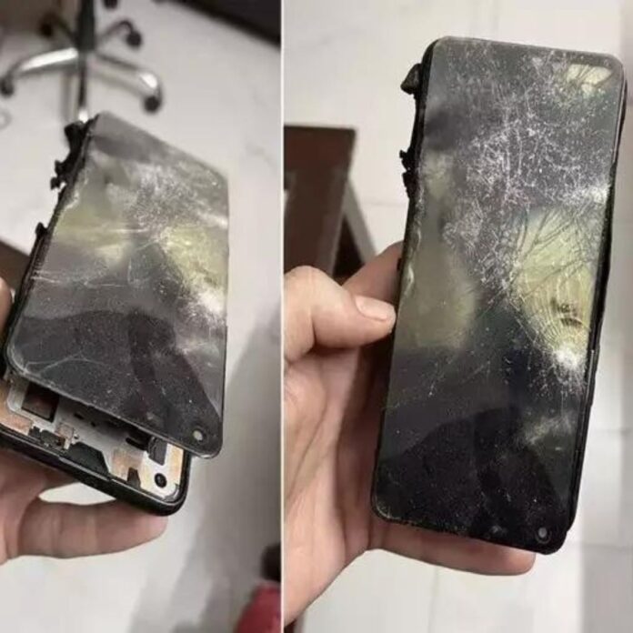 Phone exploded while using:
