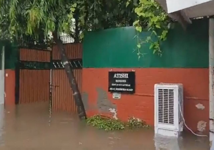 Water filled outside Atishi's house